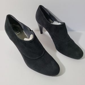 Stuart Weitzman Black Suede Leather Ankle Pumps Boots/Booties